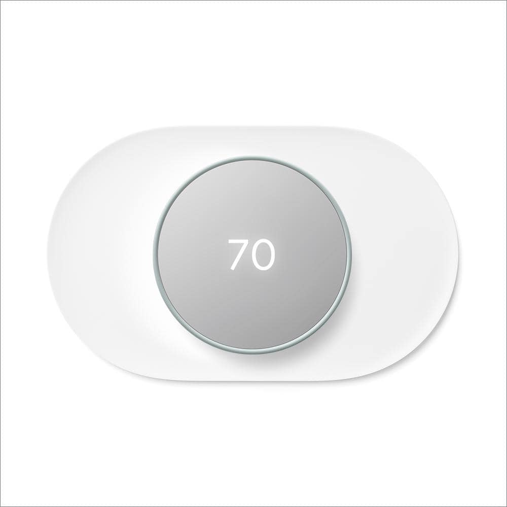 Google Nest Thermostat - Smart Programmable Wi-Fi Thermostat Fog and Nest Thermostat Trim Kit Snow