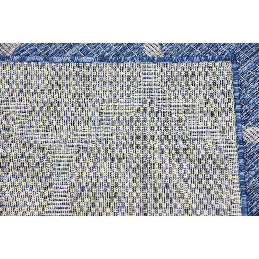 Unique Loom 6' 1 x 9' 0 Rectangle Indoor/Outdoor Trellis Navy Blue Area Rug