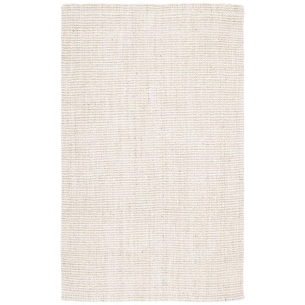 Natural Bleach/Ivory Fiber 2 ft. x 3 ft. Woven Border Area Rug