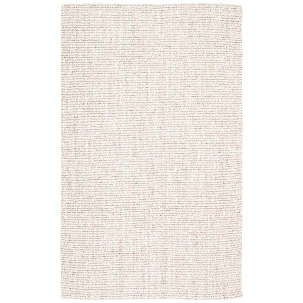 SAFAVIEH Natural Fiber Delmar Braided Jute Area Rug  Bleach/Ivory  6  x 9