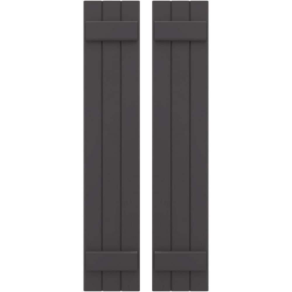 10-1/2 in. W x 31 in. H Americraft 3-Board Exterior Real Wood Joined Board and Batten Shutters in Shadow Mountain price history on PriceWatchPro
