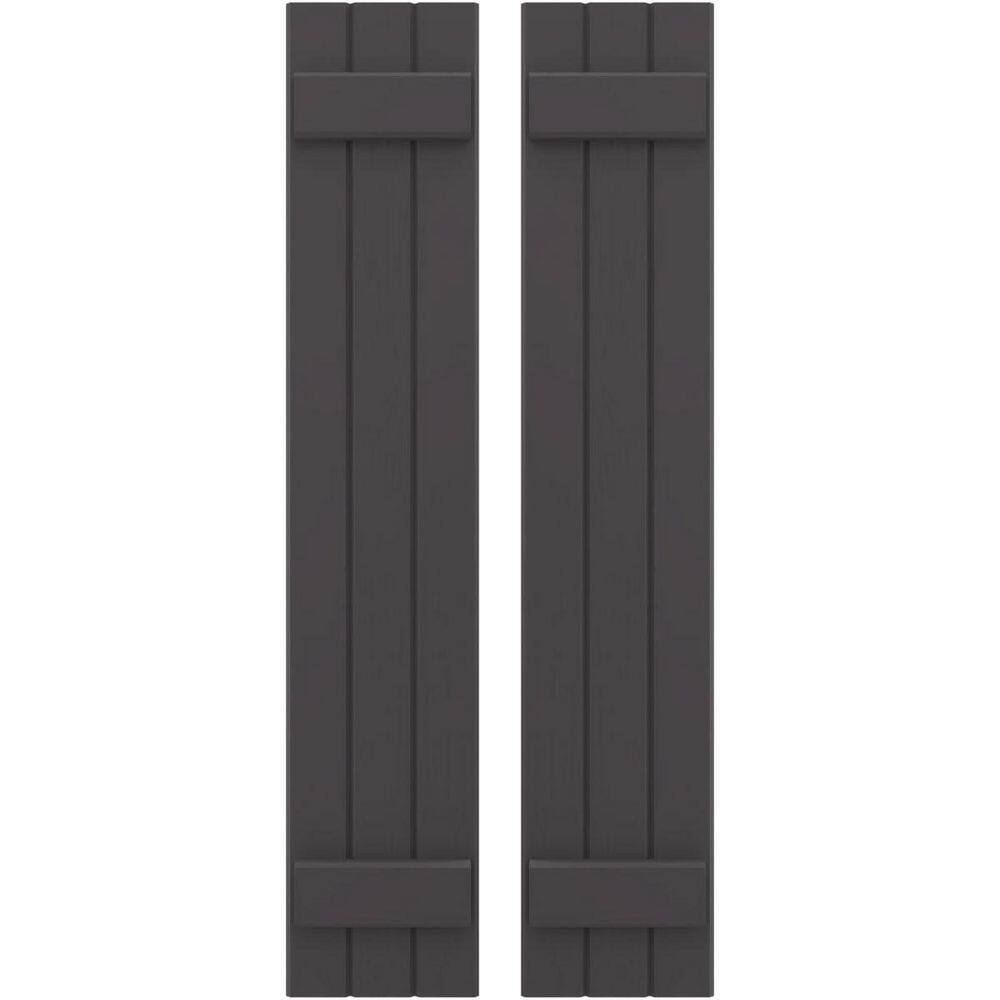 10-1/2 in. W x 65 in. H Americraft 3-Board Exterior Real Wood Joined Board and Batten Shutters in Shadow Mountain price history on PriceWatchPro