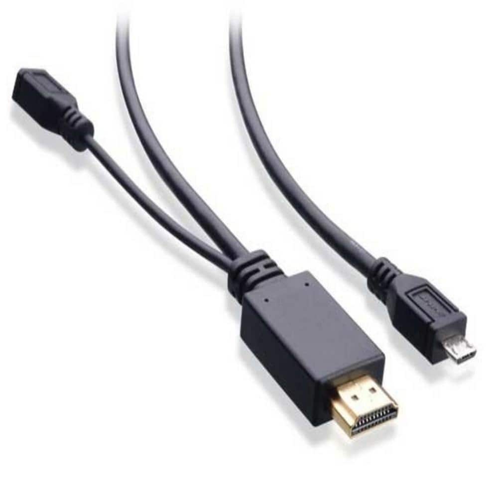 Halve cirkel huurder Relatieve grootte SANOXY 10 ft. Micro USB Male to HDMI Male MHL Cable SNX-CBL-LDR-U2110-1110  - The Home Depot