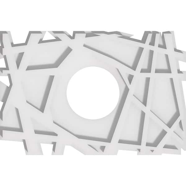 Ekena Millwork 1 in. P X 14 in. W X 9-3/8 in. H X 4 in. ID Novo Architectural Grade PVC Contemporary Ceiling Medallion