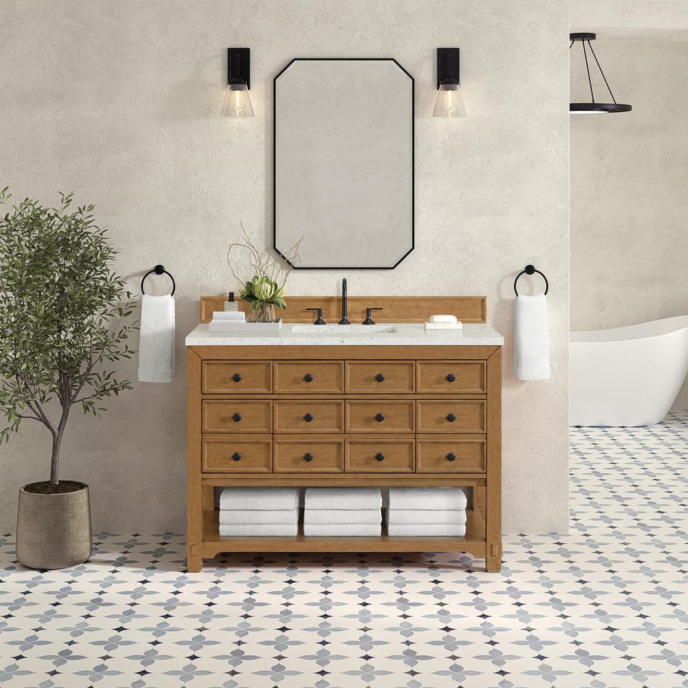 Malibu 48.0 in. W x 23.5 in. D x 35.98 in. H Single Bath Vanity in Amber Birch with Lime Delight Quartz Top price history on PriceWatchPro