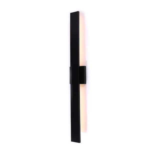 32 in. Black Outdoor LED Wall Lights Sconce for House