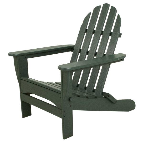 Ivy Terrace Classics Green Plastic Patio Adirondack Chair