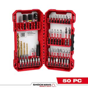 SHOCKWAVE Impact Duty Alloy Steel Screw Driver Drill Bit Set (50-Piece)
