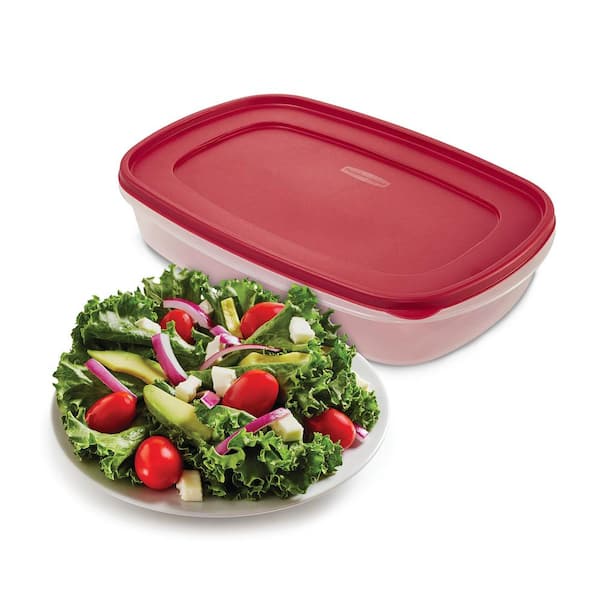 Racer Red Plastic 1.5 Gallon Rubbermaid Easy Find Lids Food Storage Container 