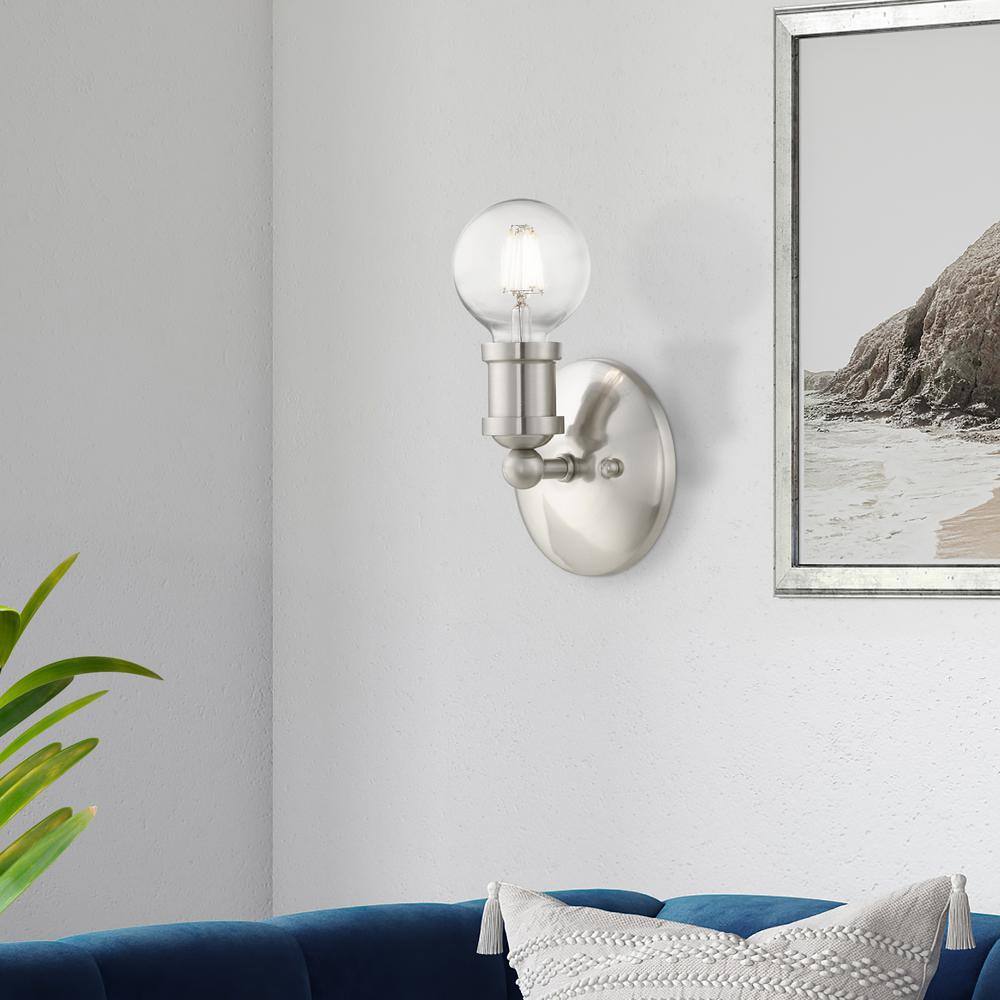 Lansdale Brushed Nickel 5'' Contemporary Single-Light Vanity Sconce
