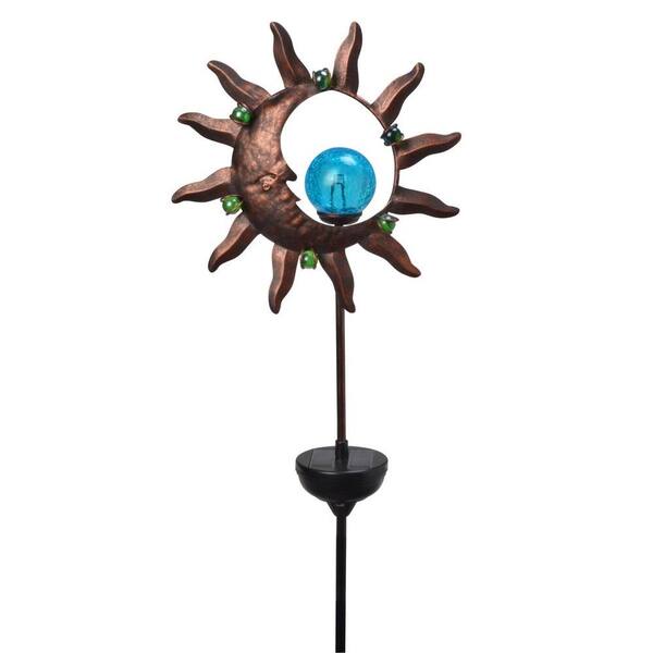 Moonrays Solar Powered White LED Sun/Moon Stake Light