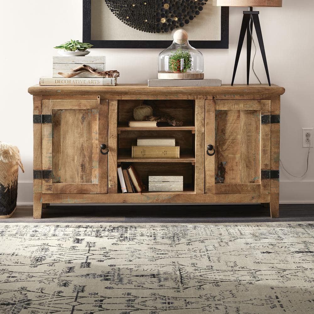 Home Decorators Collection Holbrook Natural Reclaimed Wood Storage Entertainment Center SHK 