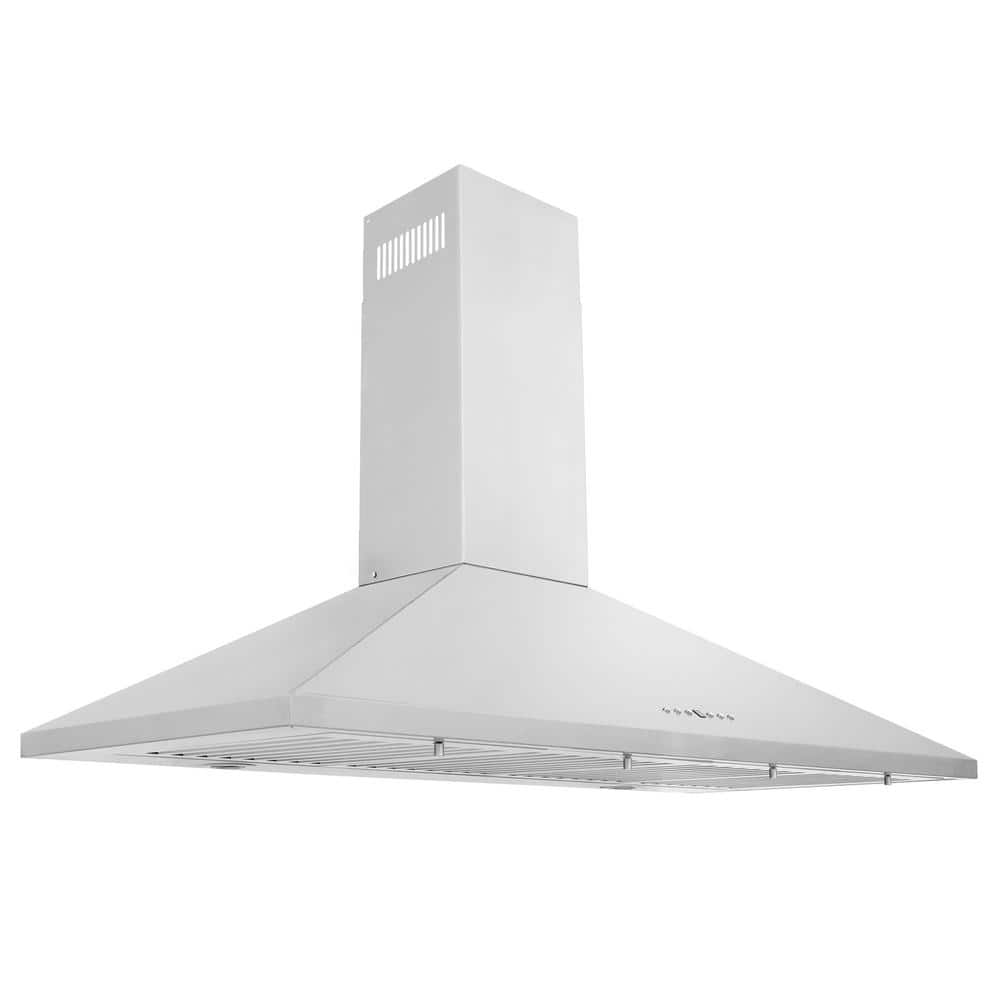48 in. 400 CFM Convertible Vent Wall Mount Range Hood in Stainless Steel