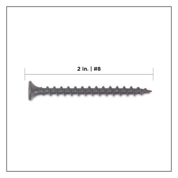 #8 x 2 in. T20 Star Drive Bugle Head Grey Wood Deck Screws 25 lbs. (3175-Count)