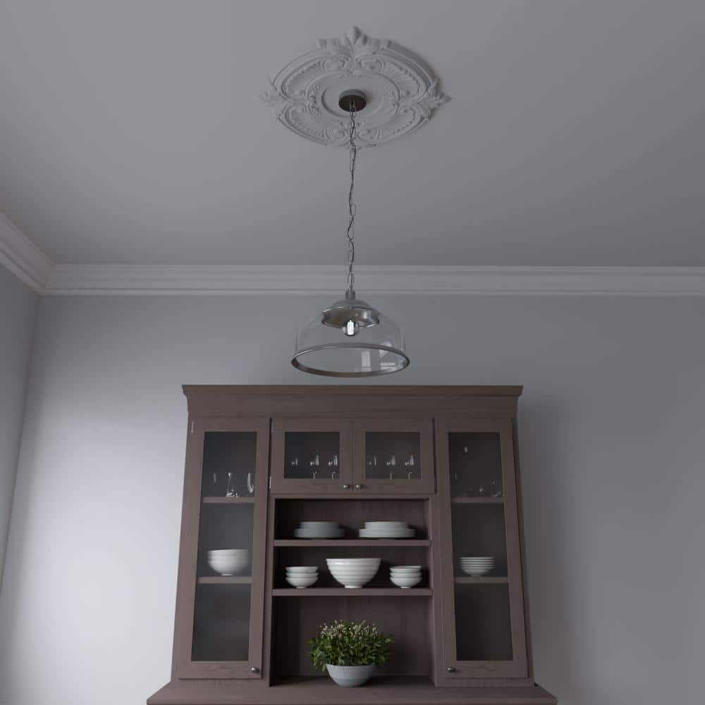 22" White Thermoformed PVC Decorative Ceiling Medallion