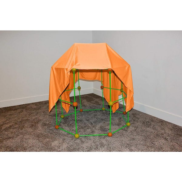 Funphix 77-Piece Fort Building Kit with Glow in The Dark Sticks and Orange  Sheet FPF-G-OY/OS - The Home Depot
