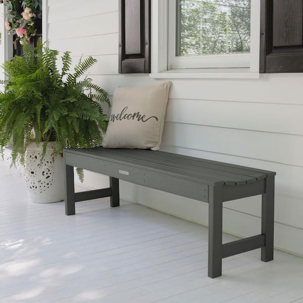 Lehigh 5 ft. 2-Person Coastal Teak Recycled Plastic Outdoor Picnic Bench