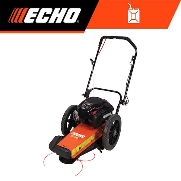 24in. 163cc Briggs and Stratton Gas 4-Stroke Walk Behind Push Wheeled Trimmer Field Mower and 3 Adjustable Tilt Settings