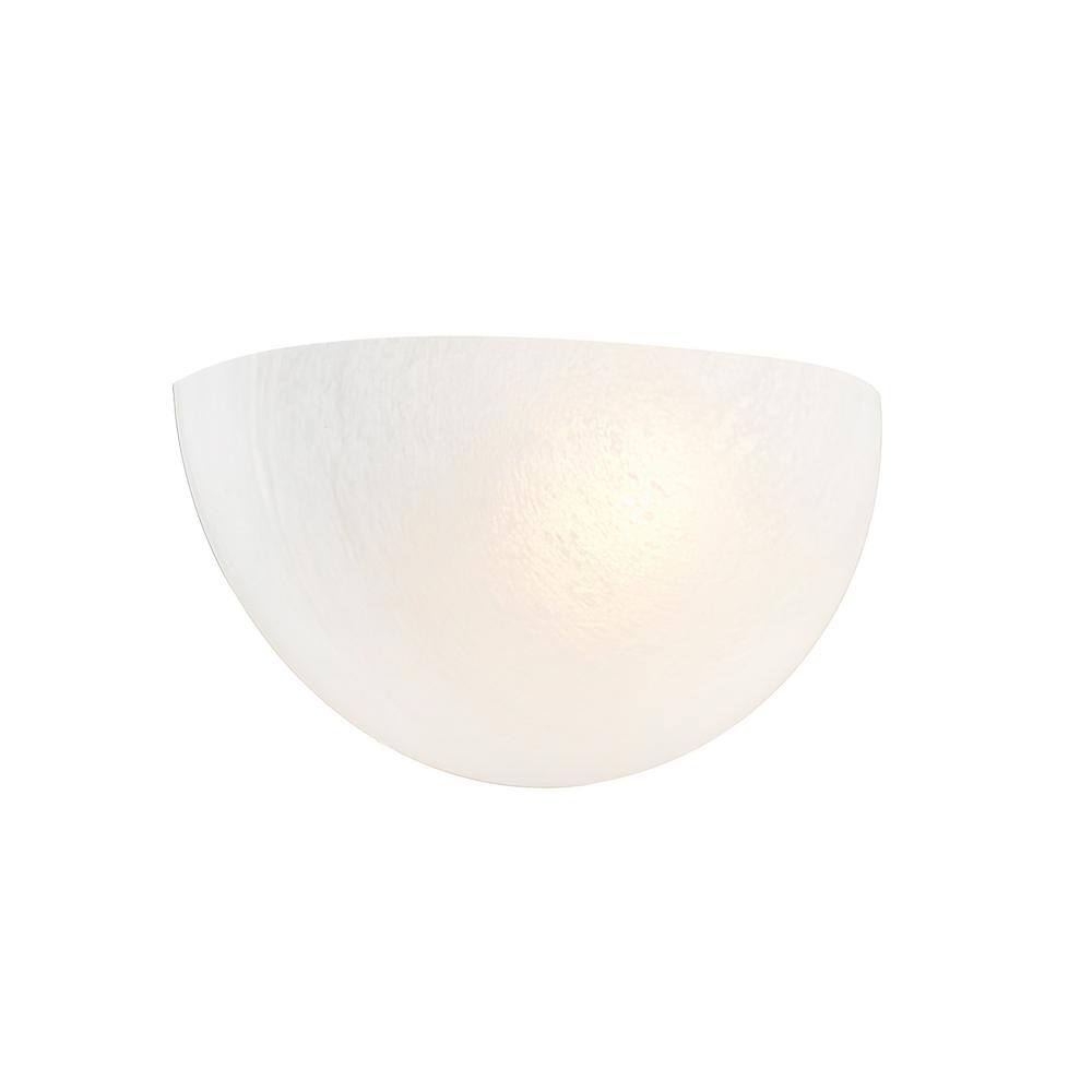 Contemporary White Dome 10" Metal Wall Sconce