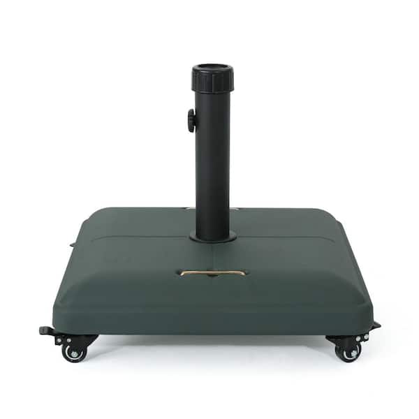 Unbranded Outdoor Square Patio Umbrella Base in Green, Market Heavy-Duty Umbrella Stand Base for Patio, Outdoor, Deck, Garden