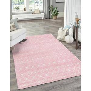 Tribal Trellis Alaoui Pink 10 ft. x 13 ft. 1 in. Area Rug