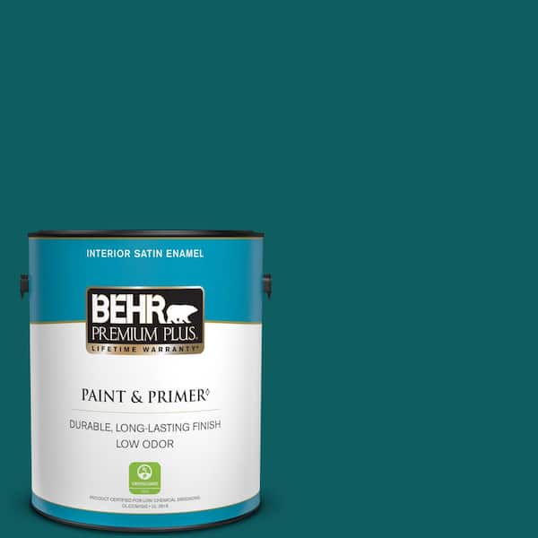 BEHR PREMIUM PLUS 1 gal. #S-H-500 Realm Satin Enamel Low Odor Interior Paint & Primer