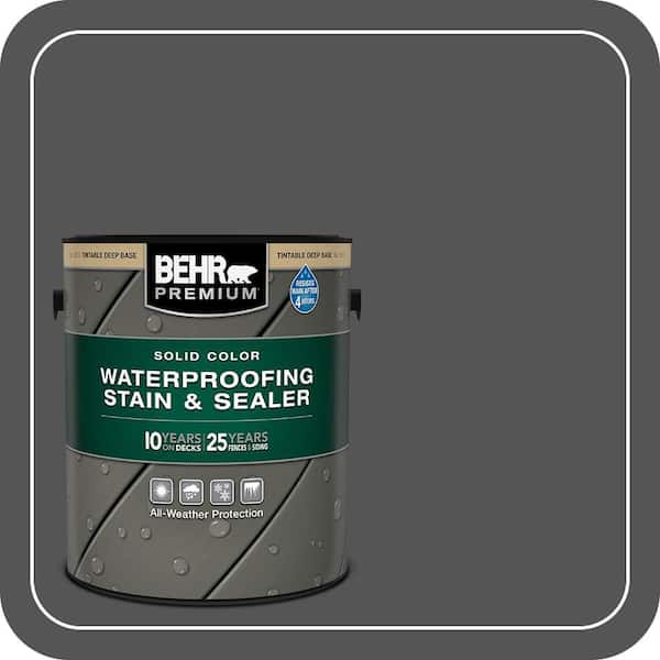 1 gal. #PPU25-01 Carbon Copy Solid Color Waterproofing Exterior Wood Stain and Sealer