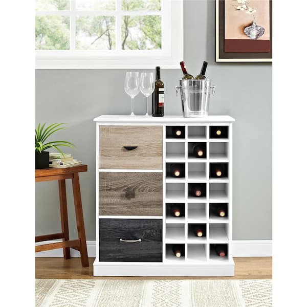 Altra Furniture Mercer White 21-Bottle Wine Cabinet