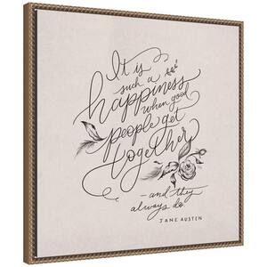 Sylvie ''When Good People Get Together'' by Valerie McKeehan of Lily and Val Word Framed Canvas Art Print 22 in. x 22 in.