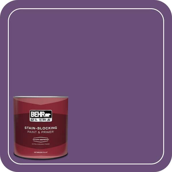 BEHR ULTRA 1 qt. #660B-7 Exotic Purple Extra Durable Flat Interior Paint & Primer