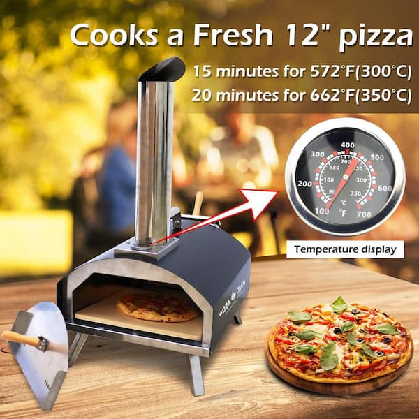 Deco Chef Outdoor Gas Pizza Oven, Portable Collapsable Design, Hassle-Free  Self-Rotating Baking Stone, Accessories, Stainless Steel 