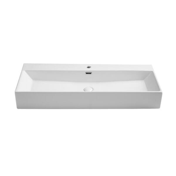 trough stone rectangular drop in bathroom sink