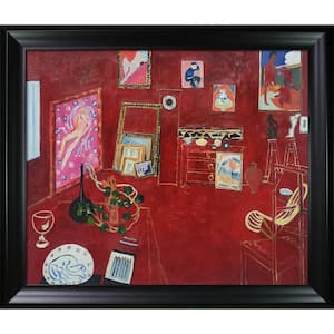 The Red Studio by Henri Matisse Black Matte Framed Abstract Oil Painting Art Print 25 in. x 29 in.