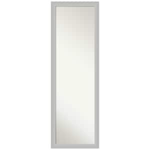 Non-Beveled Low Luster Silver 16.5 in. W x 50.5 in. H Full Length Framed On the Door Mirror