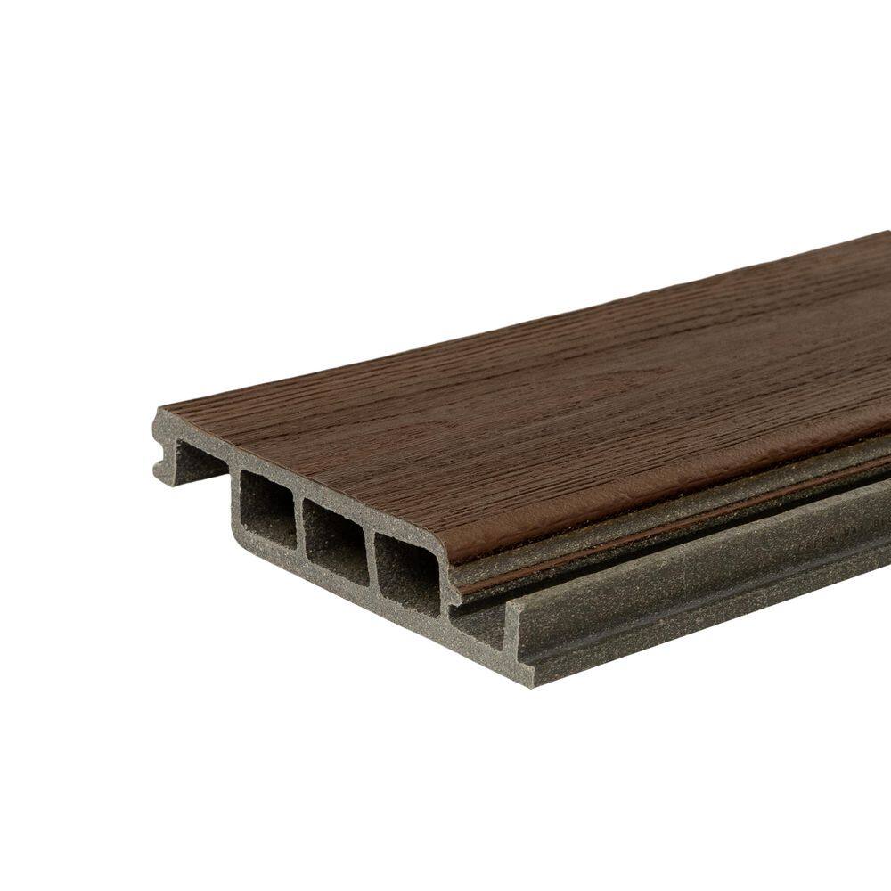 Water-Shedding 5.25 in. Dark Mahogany Composite Deck Board Sample price history on PriceWatchPro