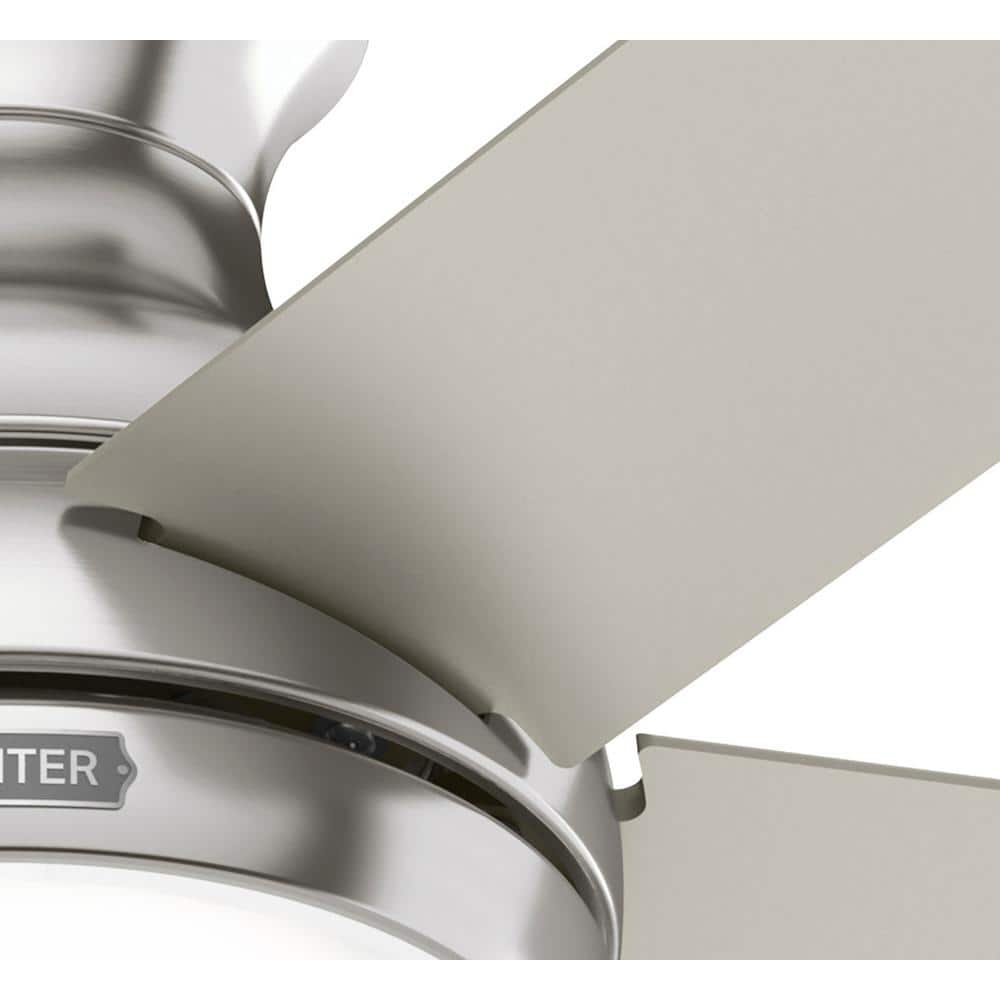 Aren 44" Brushed Nickel 5-Blade Ceiling Fan with LED Light