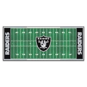 NFL - Las Vegas Raiders 30 in. x 72 in. Football Field Rug Runner Rug