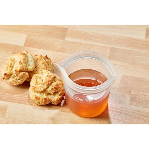 Zip Top 16 oz. Peach Reusable Silicone Small Dish Zippered Storage Container  Z-DSHS-07 - The Home Depot