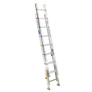 16 ft. Aluminum D-Rung Equalizer Extension Ladder with 225 lb. Load Capacity Type II Duty Rating