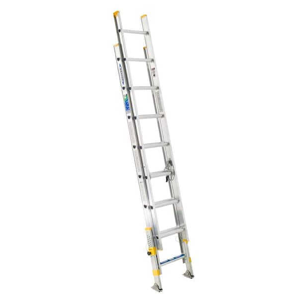 Werner 16 Ft Aluminum D Rung Equalizer Extension Ladder With 225 Lb