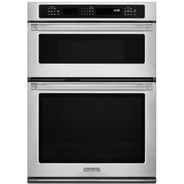 KitchenAid Pro Line Series 30 in. Electric Convection Wall Oven with Built-In Microwave in Pro Style Stainless