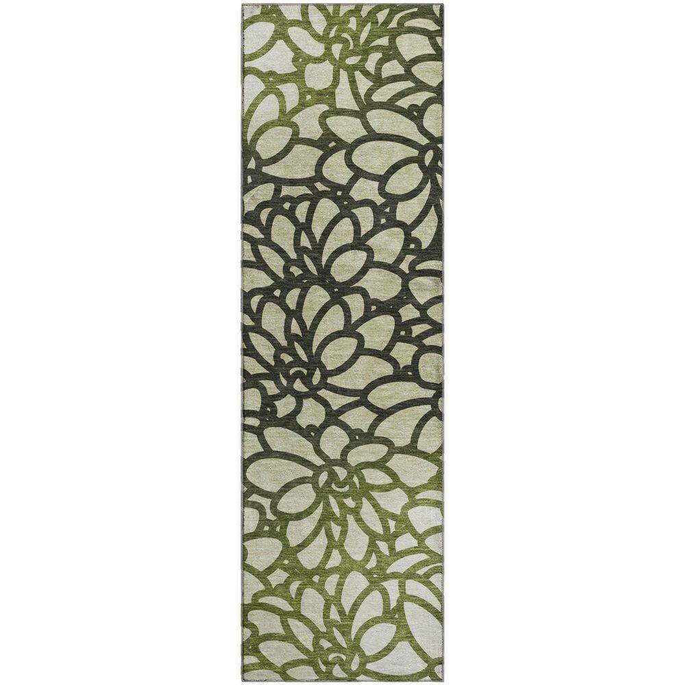 Mayfield Premium Machine Washable Abstract AMF2412 Aloe 2 ft. x 7 ft. Runner Rug price history on PriceWatchPro