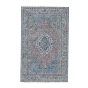6 ft. x 9 ft. Red Elegant and Durable Hand Knotted Luxurious Classic Heriz Serapi Rectangle Wool Area Rugs