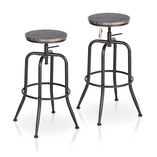 Homy Casa Ana 27.2-30.3 in. Adjustable Height Walnut