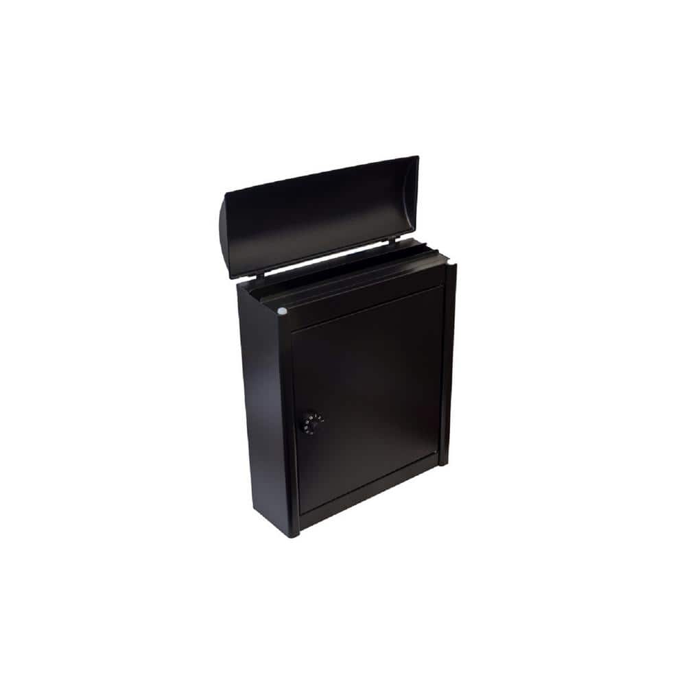 Black Steel Lockable Wall Mounted Mailbox