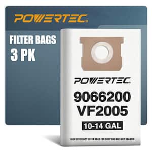 10-14 Gallon Shop Vacuum Bags for Shop-Vac Type F 90662, VF2005/ Craftsman/ Vacmaster VHBL VDBL Filter Bags (3-Pack)