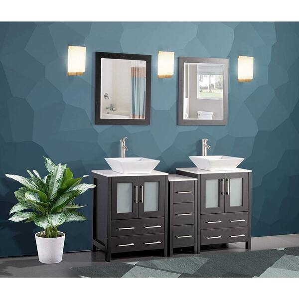 Vanity Art Ravenna 60 In W X 18 5 D 36 H Bathroom Espresso With Double Basin Top White Ceramic And Mirrors Va3124 60e The Home Depot - What Size Mirrors For 60 Inch Double Vanity Vanity Art Ravenna 60 In W X 18 5 D 36 H Bathroom Espresso With Double Basin Top White Ceramic And Mirrors Va3124 60e The Home Depot - What Size Mirrors For 60 Inch Double Vanity