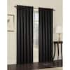 Sun Zero Black Solid Rod Pocket Room Darkening Curtain - 54 in. W x 63 ...