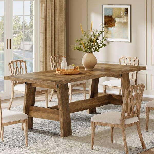 Amazon.com - Tribesigns Wood Black Dining Table for 4-6