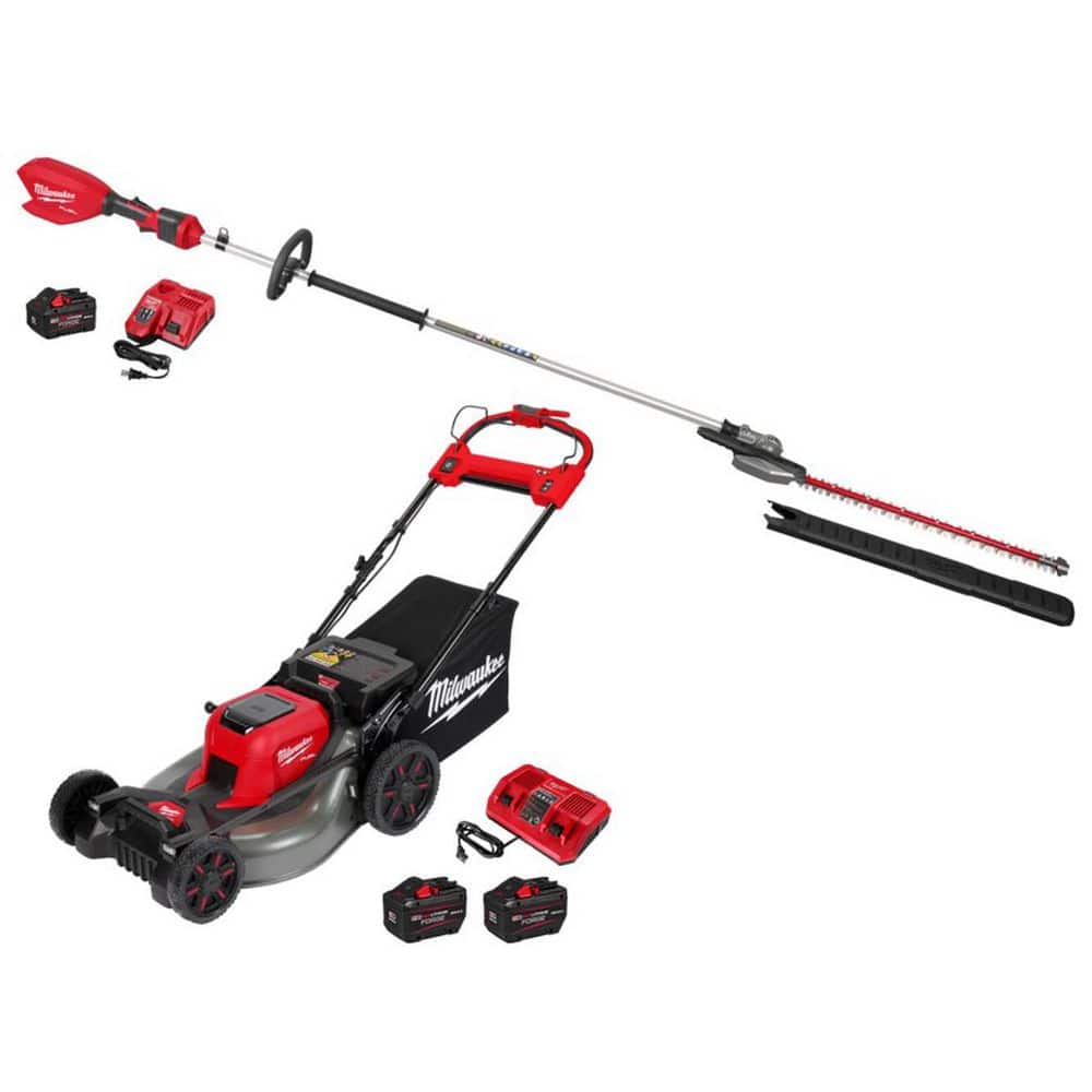M18 FUEL 18V 24 in. Brushless Cordless Battery Extended Pole Articulating Hedge Trimmer Kit w/ M18 Self-Propelled Mower price history on PriceWatchPro